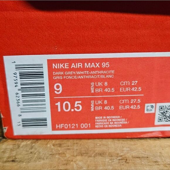 Nike Air Max 95 Dark Cool Grey White Anthracite Shoe HF0121-001 main image 4